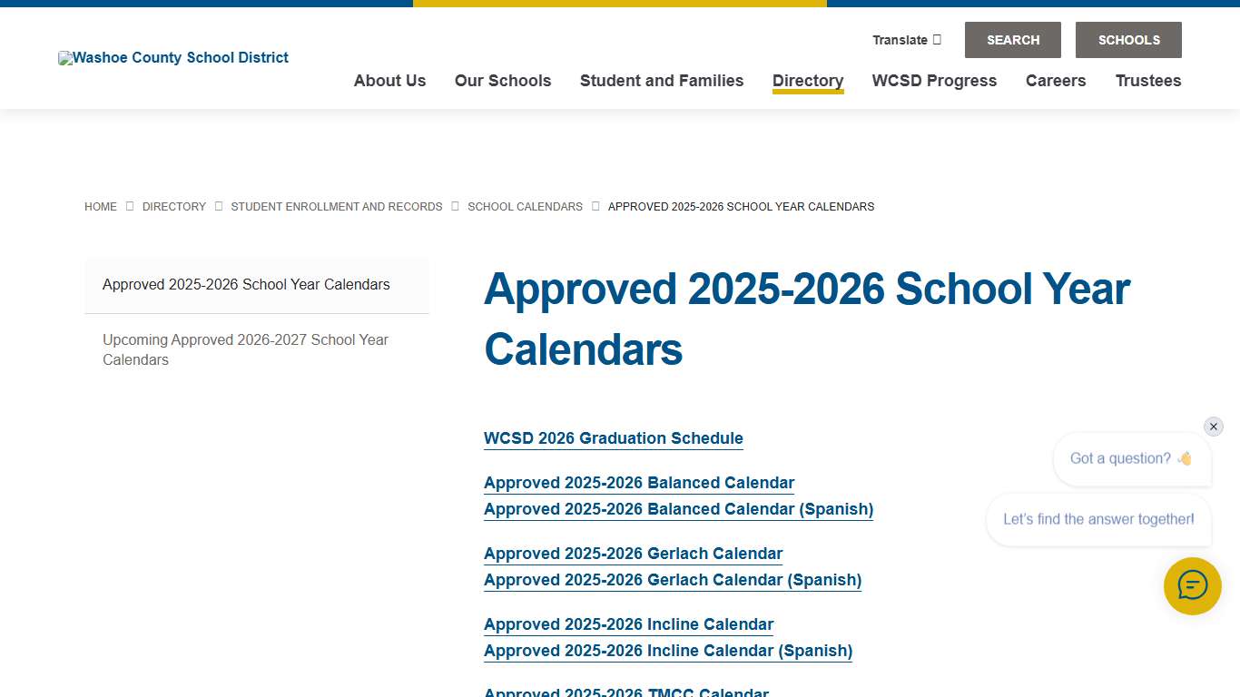 Upcoming Approved 2025-2026 School Year Calendars
